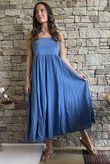 Songbird Bandeau Skirt Dress Denim - /15=